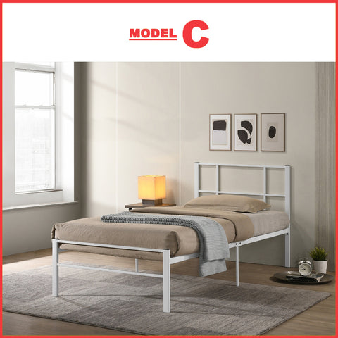 Image of Marzo Single Metal Bed Frame with Under Bed Clearance for Storage w/ Mattress Option