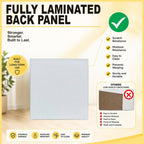 Bary CARB-P2 Certified Board Bedside Table Fully Laminated Back Panel in 6 Colours