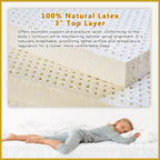 MyLatex ANSON 10" Natural Latex Mattress, Coconut Fibre, Cooling Silk Fabric - All Sizes