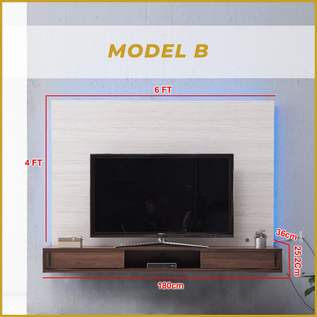 Dew Series Living Room TV Console with LED Backlight in 7 Design