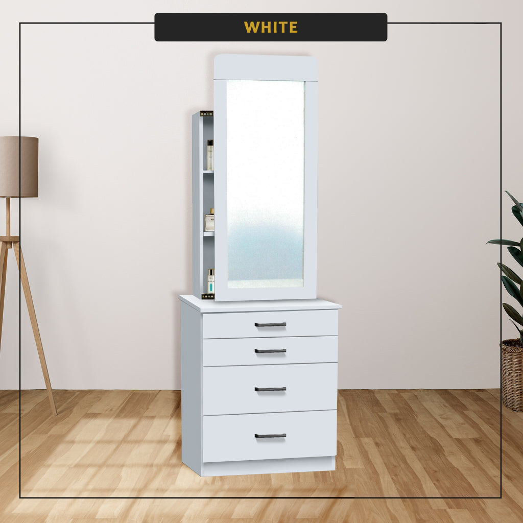 Velin CARB-P2 Certified Board Dressing Table / Gliding Drawer Dresser in 6 Colours