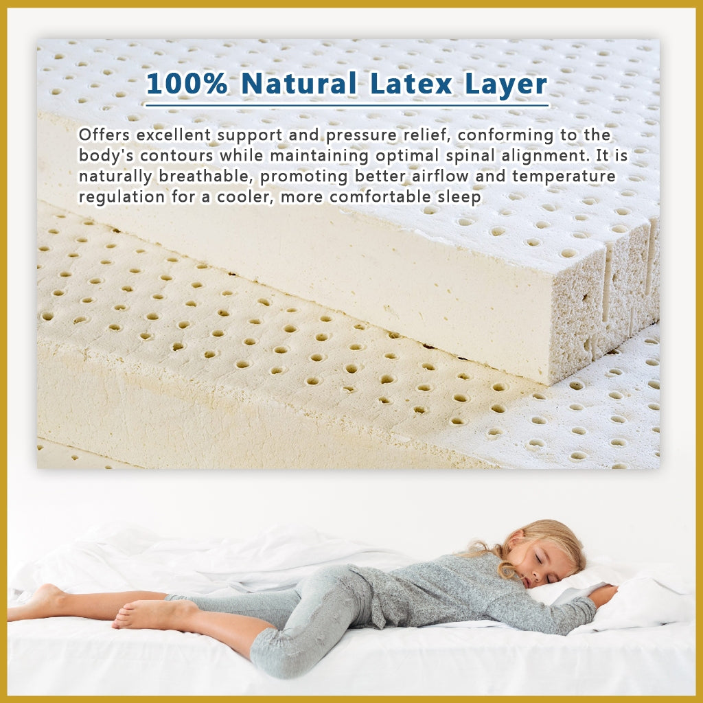 Honey Latex Cool 11" Natural Latex Cooling Silk Mattress - All Sizes Available