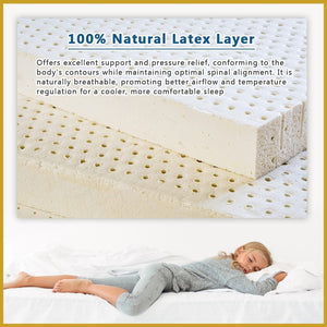 Honey Latex Cool 11" Natural Latex Cooling Silk Mattress - All Sizes Available