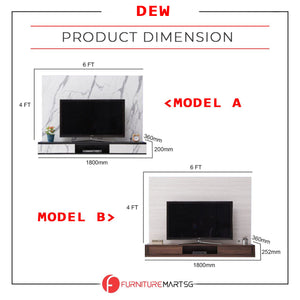 Dew Series Living Room TV Console with LED Backlight in 4 Design