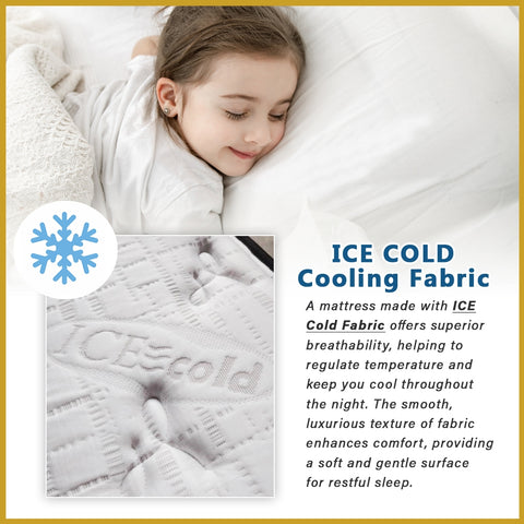 Image of Orthocoil 13" Latex Grande Ice-Cold Fabric Mattress Pocketed Spring Mattress - All Size