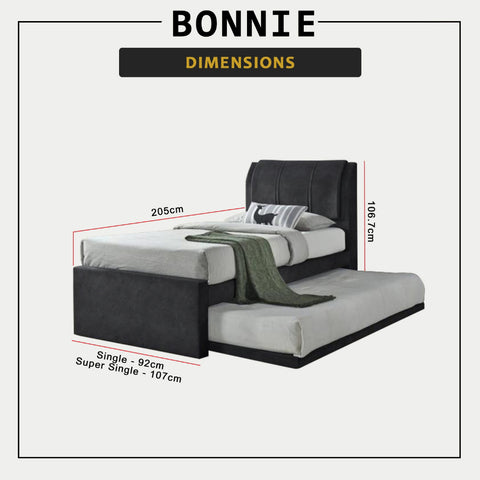 Image of Bonnie Pull-Out Bed Frame Single/Super Single w/ Mattress and PetFriendly Option