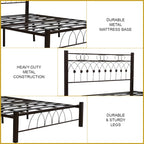 Hollie  Queen/King Size Metal Bed Frame Copper or White Colour - w/ Mattress Option