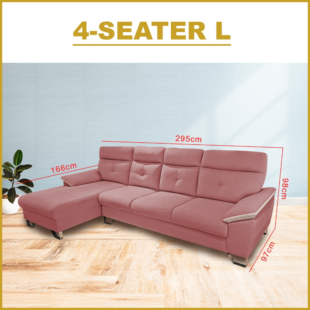 Arris 3-Seater/4-Seater L-Shaped Sofa - w/ PetFriendly Scratch Resistant Option