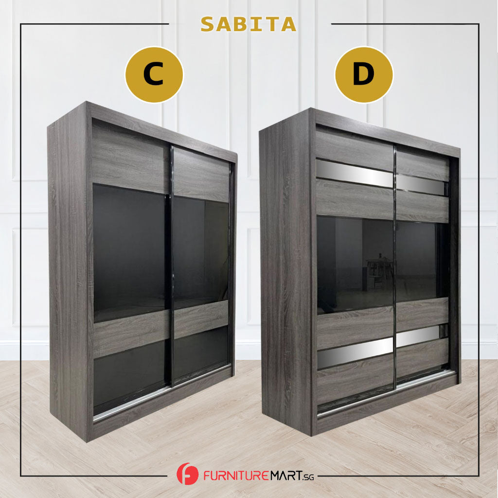 Sabita Series 5ft Sliding Wardrobe Scratch Resistant in 11 Designs