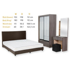 Serenity Bedroom Set In Brown w/ Mattress Option