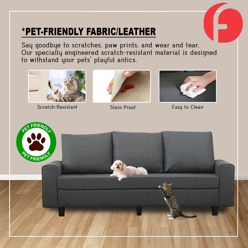 Nevin Sofa 1/2/3-Seater with Chaise L-Shaped Sofa High Density with PetFriendly Option