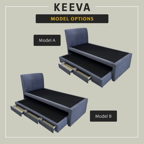 Image of Keeva Pull-Out Bed Frame w/ Drawers Single/SSingle - w/ Mattress and PetFriendly Option