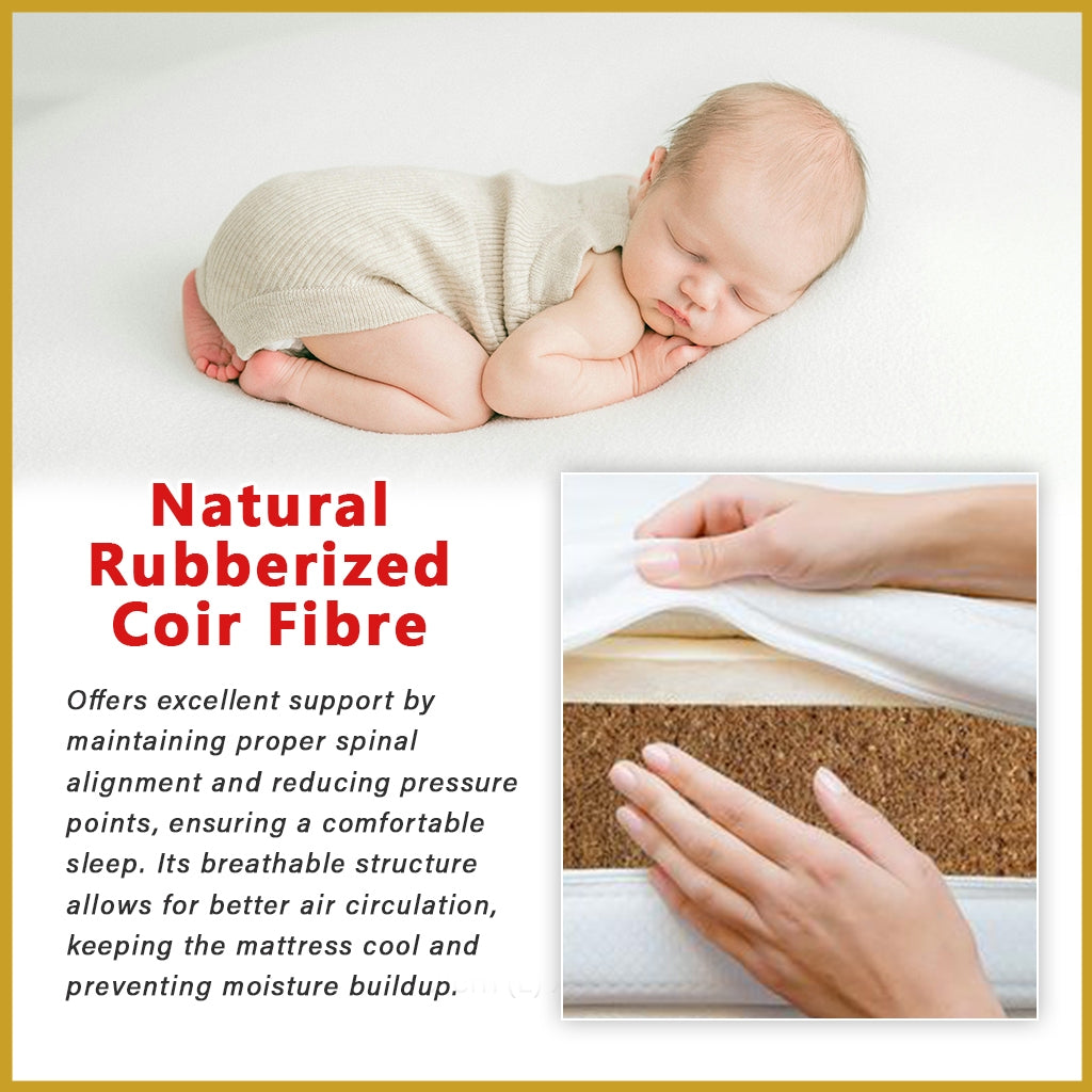 MyLatex LEXINGTON 11" Natural Latex, Coir Fibre Mattress w/ Bamboo Yarn Cover - All Size