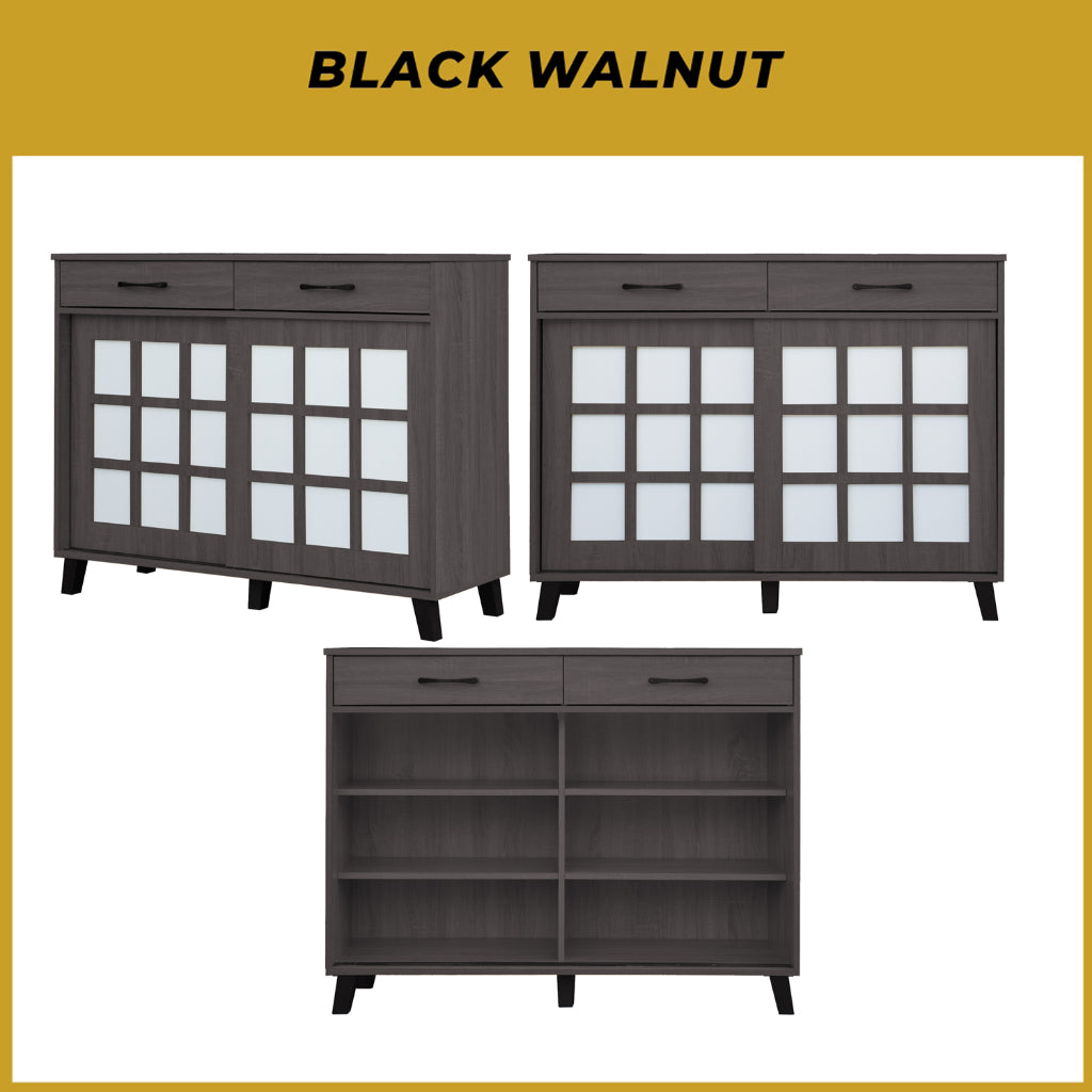 Keiko Japanese Sliding Door Shoe Cabinet CARB-P2 Certified Board in 2 Colours