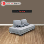 Jayne 2-Seater + 3-Seater Sofa Set Pet Friendly Fabric Scratch-Resistant Stain-Proof in Grey Colour