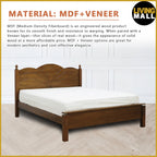 Wella Wooden Bedframe Queen Size In 2 Colours with Mattress Option - MDF+Veneer Wood