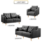 Parlo 1/2/3 Seater Fabric Sofa 6 Colours