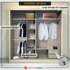 Reyna Series1 5ft/6ft/8ft Sliding Door Wardrobe with Sensor LED Lights