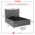 OrthoCoil Finrar 12" SBD Storage Bed Frame Fabric/Faux Leather in 3 Colours - With Mattress Option
