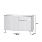 Deena Series 4/4-Door Kitchen Cabinet with Drawers in White Colour
