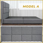 Ashe Series Divan Bed Frame in 3 Model Designs w/ PetFriendly Scratch-resist -All Sizes
