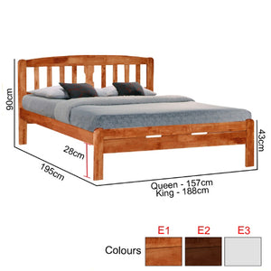 Gianna Series E Wooden Bed Frame Queen and King Size