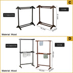 Siera Clothing Towel Rack Metal/Wood Material in 6 Models Available