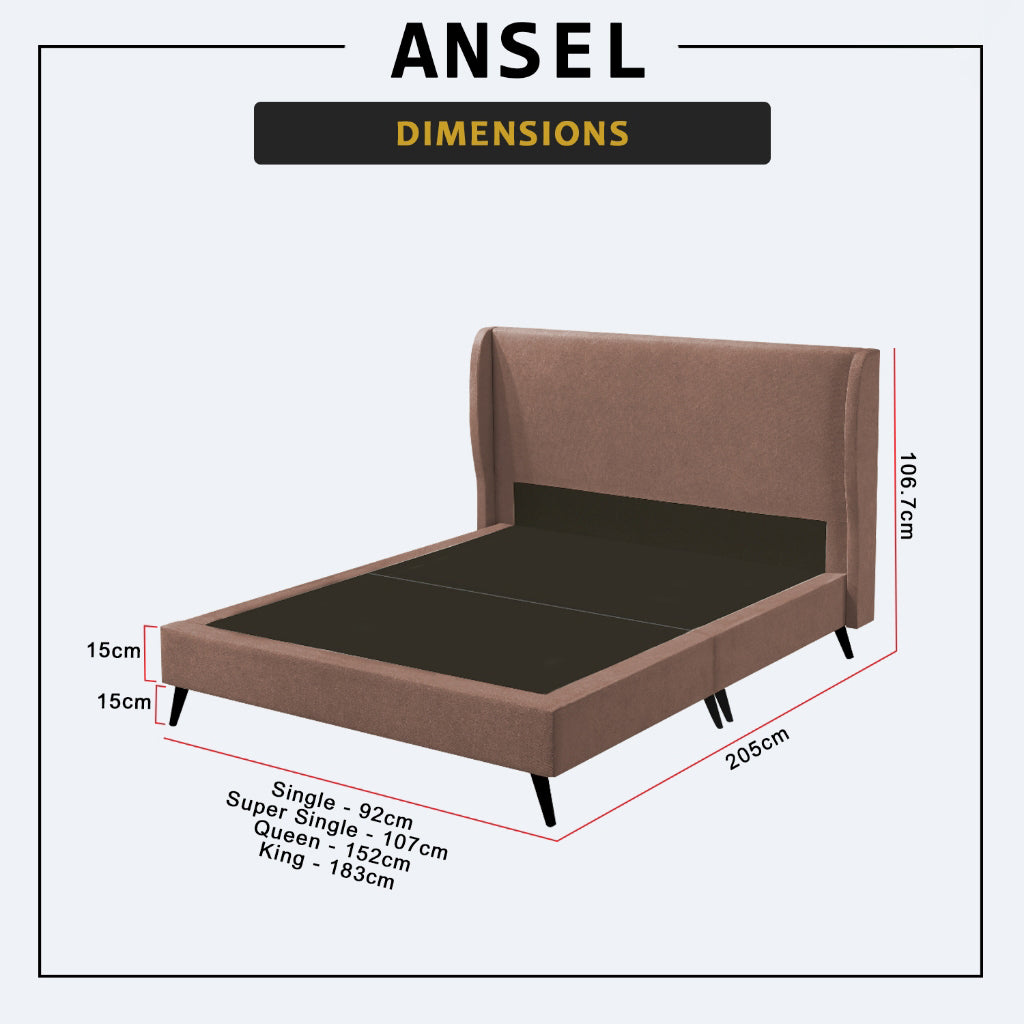 Ansel Divan Bed Frame with Mattress - PetFriendly Scratch Resistant Option / All Sizes