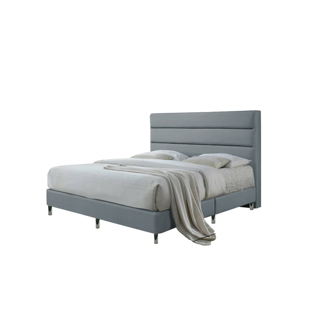 OrthoCoil Olivia Bedframe Pet-Friendly Scratch-Resistant Fabric With Mattress Add-On Options -All Sizes Available