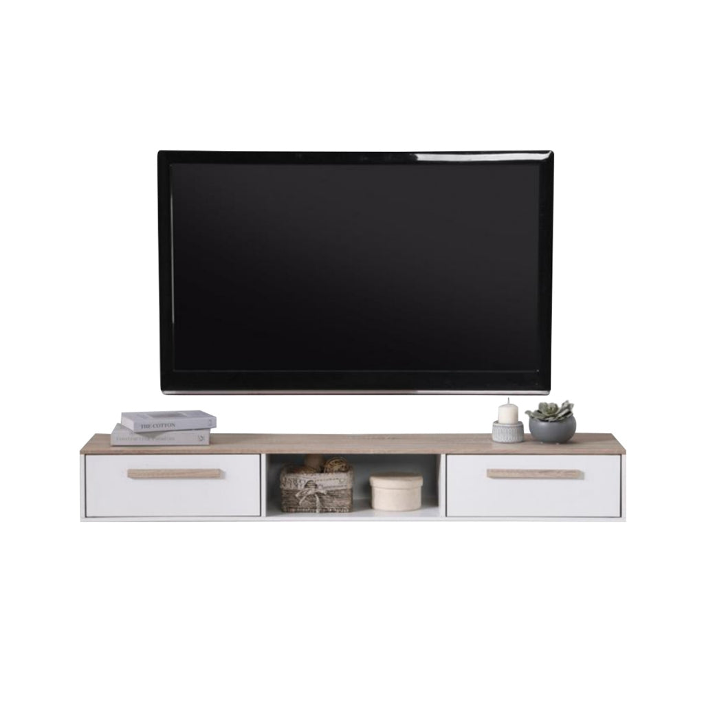 Pollian 4FT/5FT Floating TV Console with Back Panel LED Backlight in 2 Colours