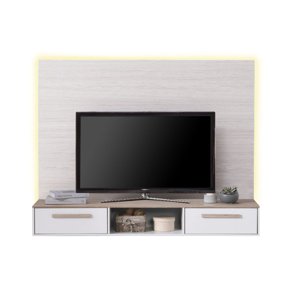 Pollian 4FT/5FT Floating TV Console with Back Panel LED Backlight in 2 Colours