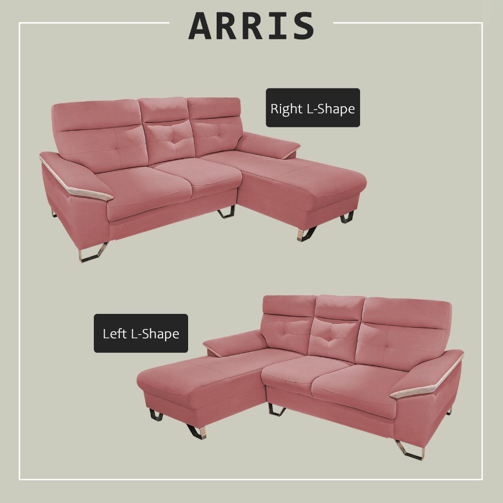Arris 3-Seater/4-Seater L-Shaped Sofa - w/ PetFriendly Scratch Resistant Option
