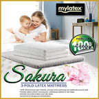 MyLatex SAKURA 2" Natural Latex Foldable Mattress Removable Silk Cover - All Sizes