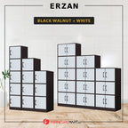 Erzan Series Single and Double Door Cabinet Bookshelf Storage w/lock in 6 Colours