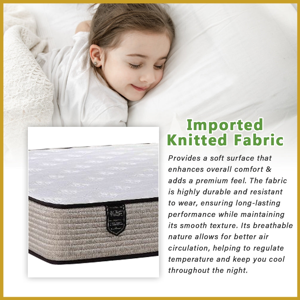 King Koil Azotic Topaz 10" Mattress Chiropractic Coil - Bundle w/ Pillow - All Sizes