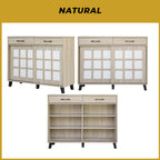 Keiko Japanese Sliding Door Shoe Cabinet CARB-P2 Certified Board in 2 Colours