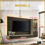 Dew Series Living Room TV Console with LED Backlight in 7 Design