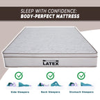 Diomire 10" LATEX Anti-Static Mattress Individual Pocketed Spring - All Sizes