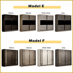 Charie Series 5FT/6FT/8FT Customizable Sliding Door Modular Wardrobe in 6 Designs