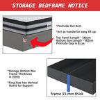 Maki 16" Depth Storage Bedframe w/ PetFriendly Scratch-resist Fabric Option - All Sizes