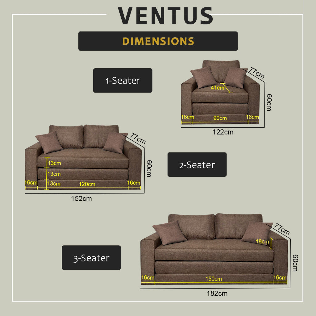 Ventus Japanese Floor Sofa Bed High Density Ergonomic in PetFriendly Material Option