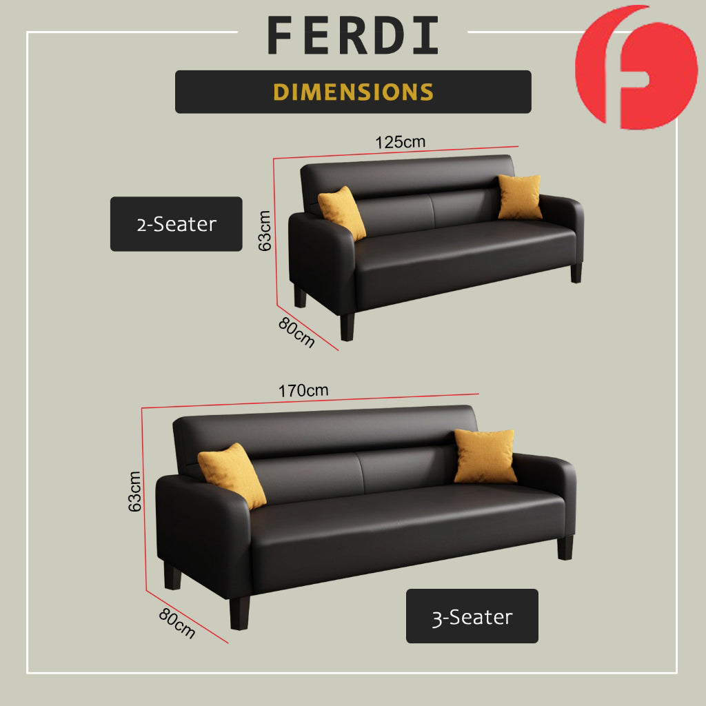 Ferdi 2-Seater/3-Seater Sofa - w/ PetFriendly Scratch-Resistant Option
