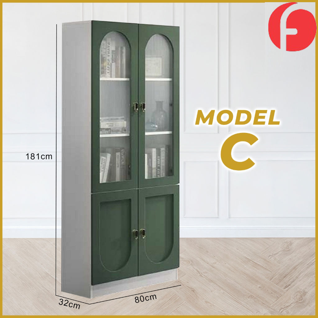 Gaia Series 1 Display Cabinet Book Shelves with Drawers in 3 Design