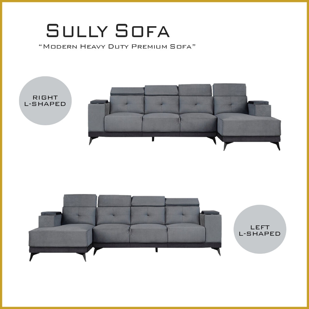Sully 3/4-Seater L-Shaped Sofa with Storage w/ Scratch Resistant Pet-Friendly Option