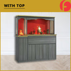 Denzel Oriental Altar Table with Top Altar Cabinet Fire Resistant Laminated Board