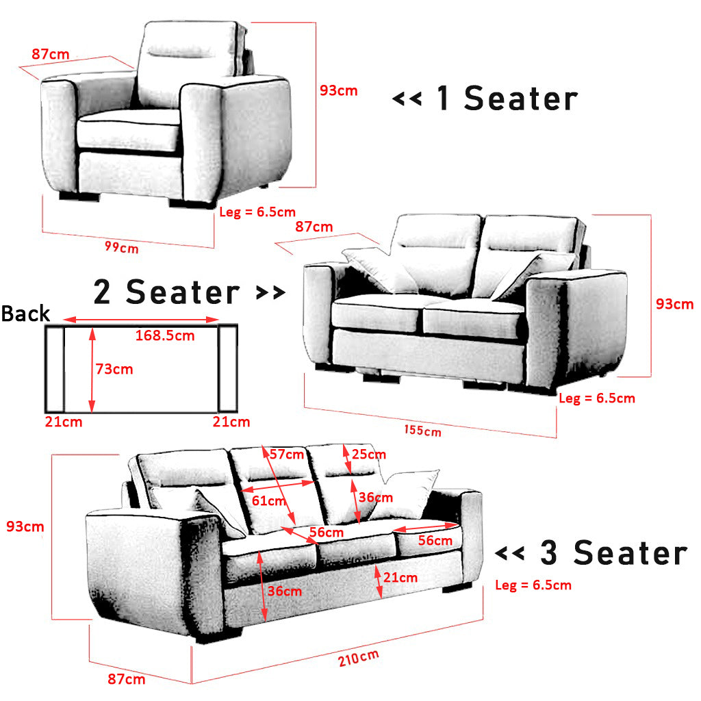 Alyssa Series Fabric 1/2/3/ L-Shape Sofa w/ Pet-Friendly Option