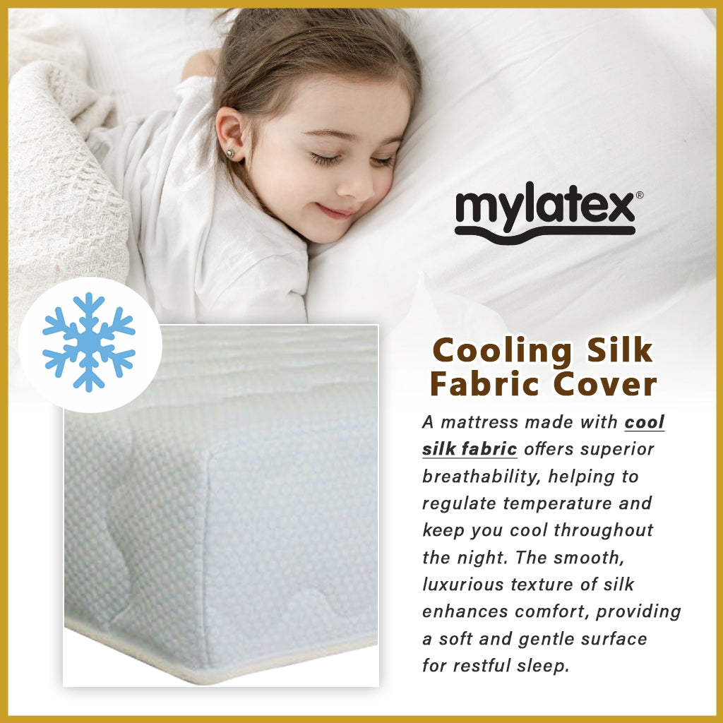 MyLatex AUSTIN 10" Mattress Natural Latex Top Cooling Silk Fabric Cover - All Size