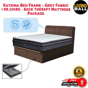 Katrina Storage Bed Frame SBD16 + 9" Bonnell Spring/ 11.5" Back Therapy Mattress Package