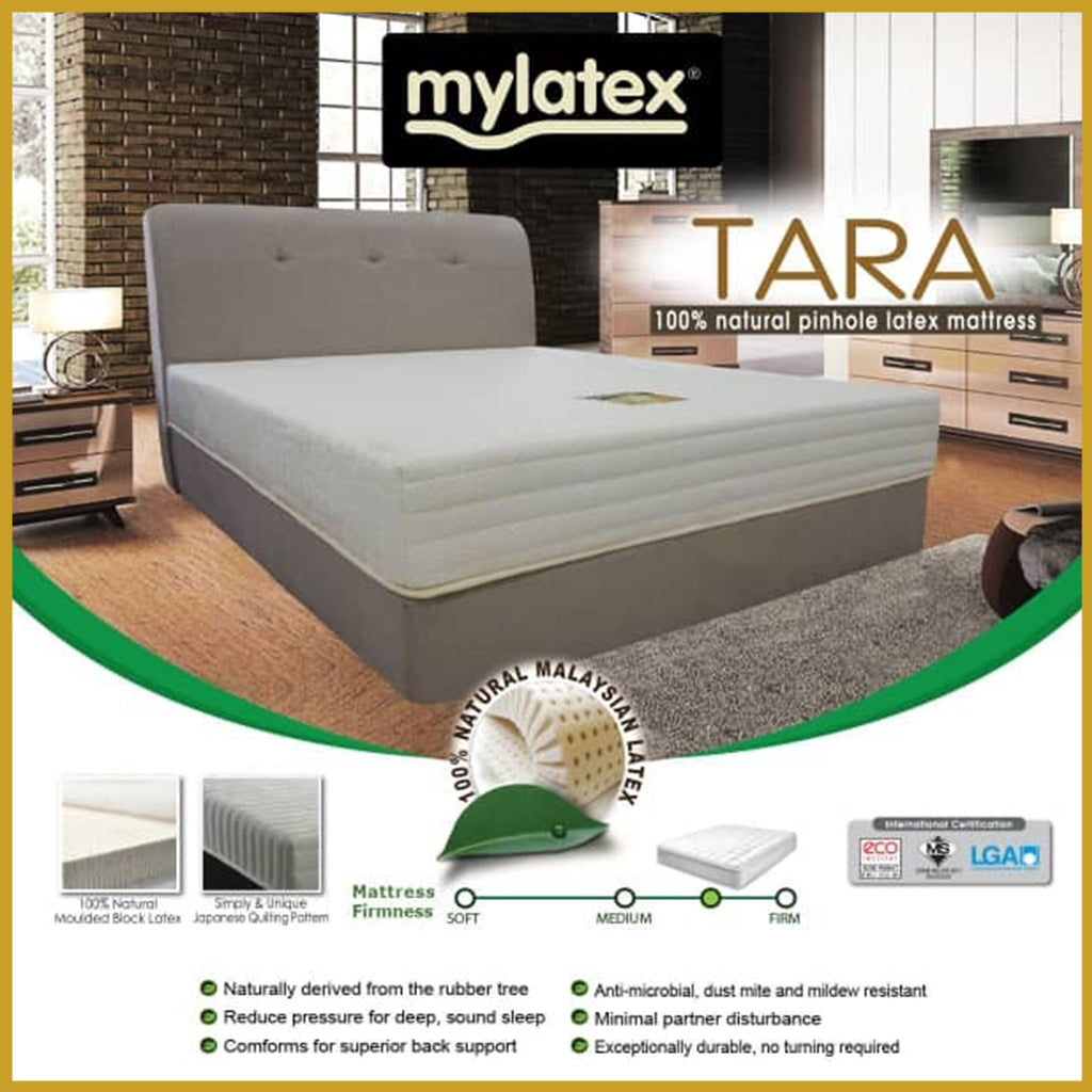 MyLatex TARA 2"/4"8" Mattress Natural Latex & Anti-Static Fabric - All Sizes Available