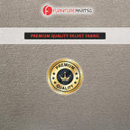 Lucy Queen/King Bed Frame Button Tufted with Side Panels & Floating Side Table in Grey Velvet Fabric